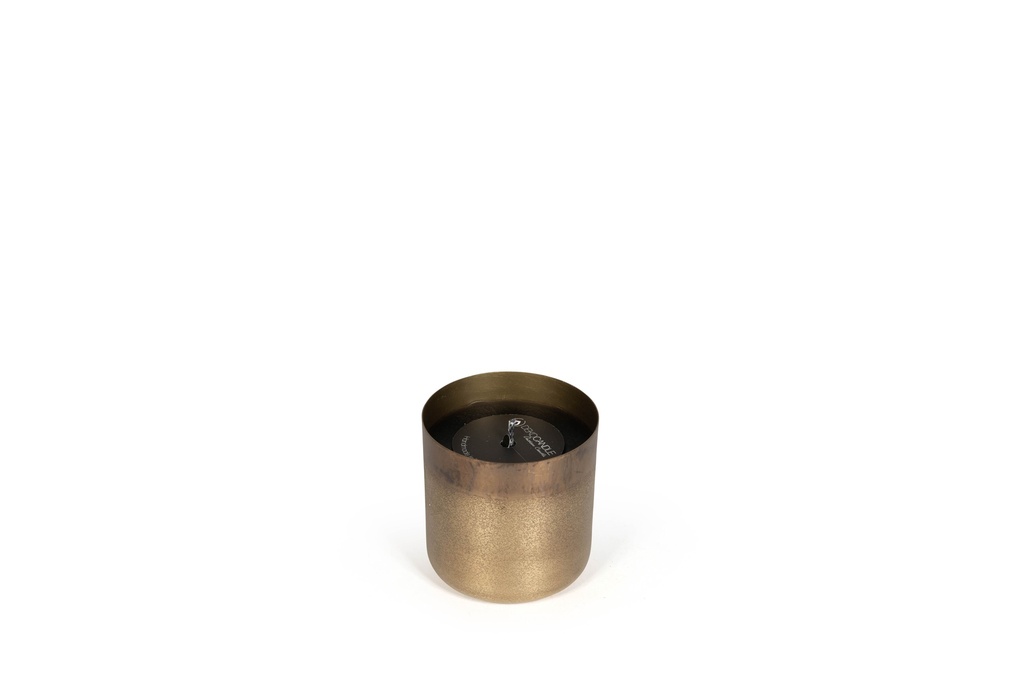 Outdoor candle metalpot brass top black antique - Ø10 x 11cm - 1 - ext. cot. - p 1/4