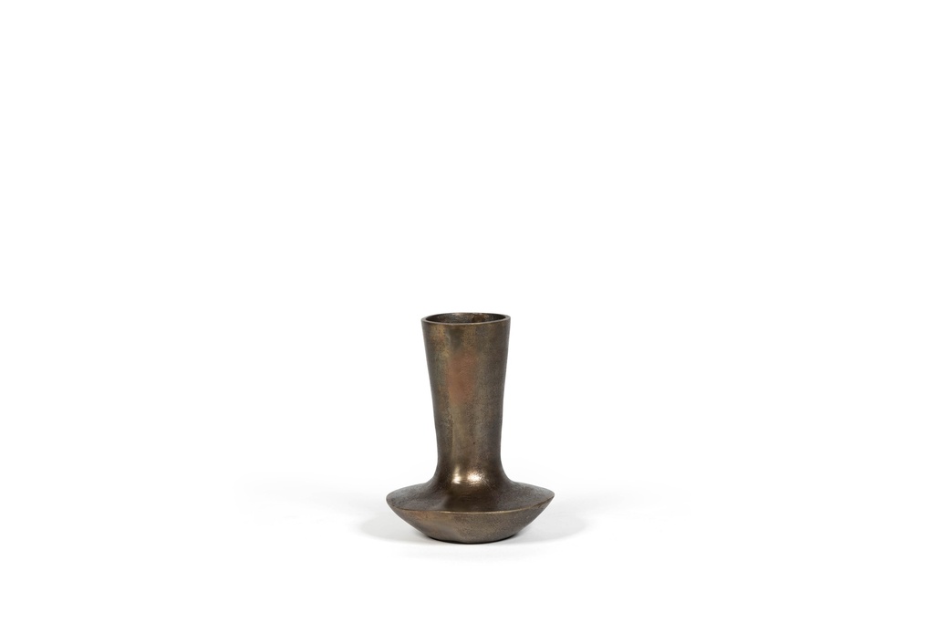 Flowervase - metal - brass - Ø 22 x 29cm - p 1/4