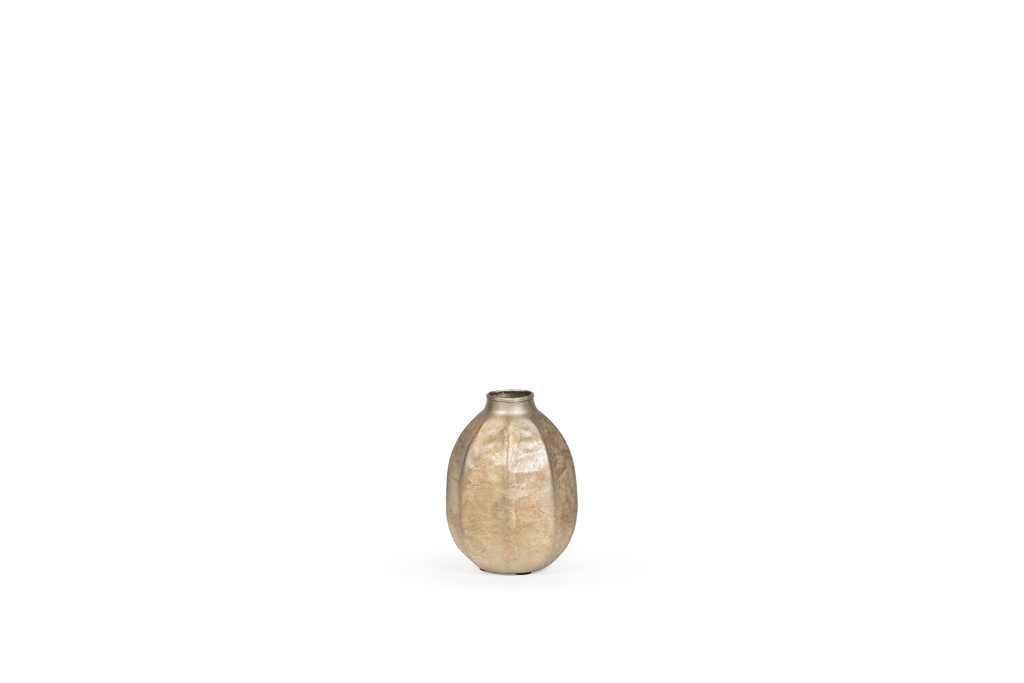 Small vase - metal - silver gold - Ø11 x 16cm - p 4/24