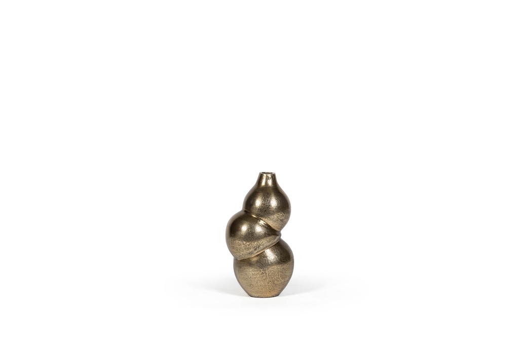 Vase rough - metal - antique gold - Ø13.5 x 24cm - p 2/10