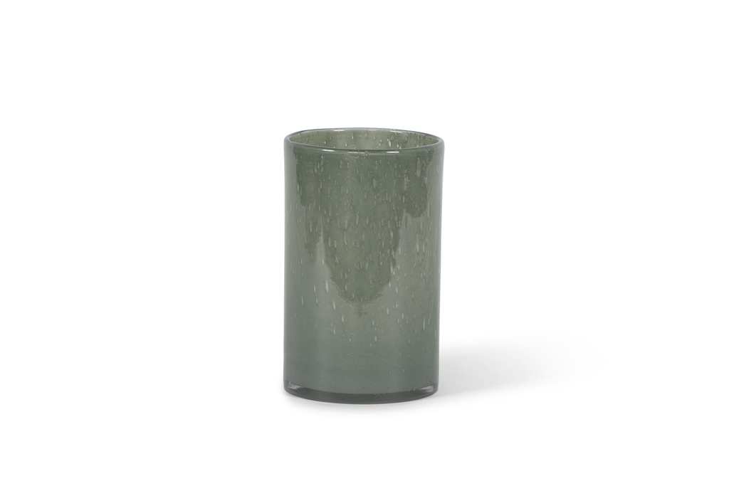 Thick cylindrical vase old green - Ø 15 x 24cm - p 2