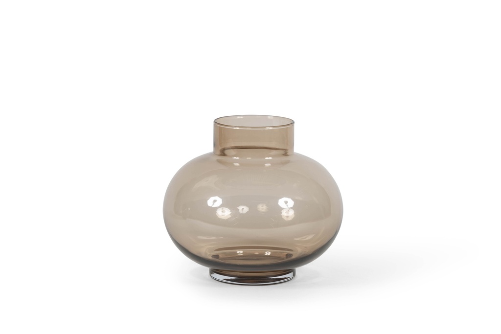 Bollvase - glass - mocha - Ø29 x 25.5cm - p/1