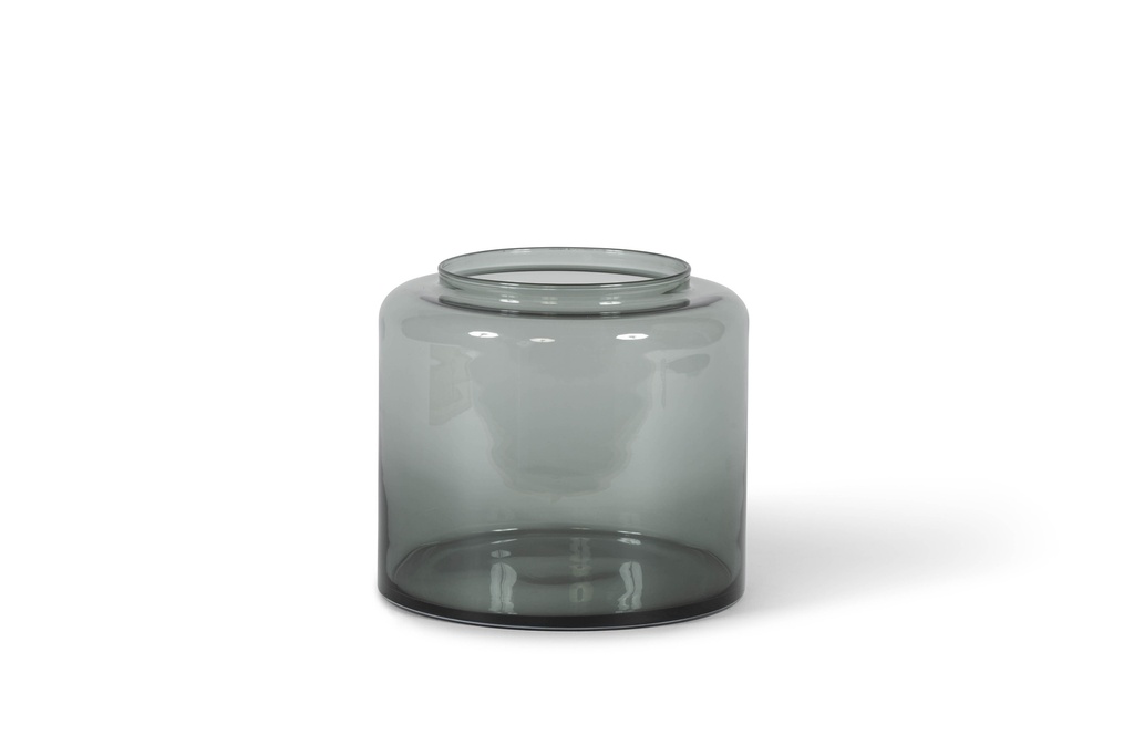 Vase - glass - smoke - Ø 25x22cm - p/1
