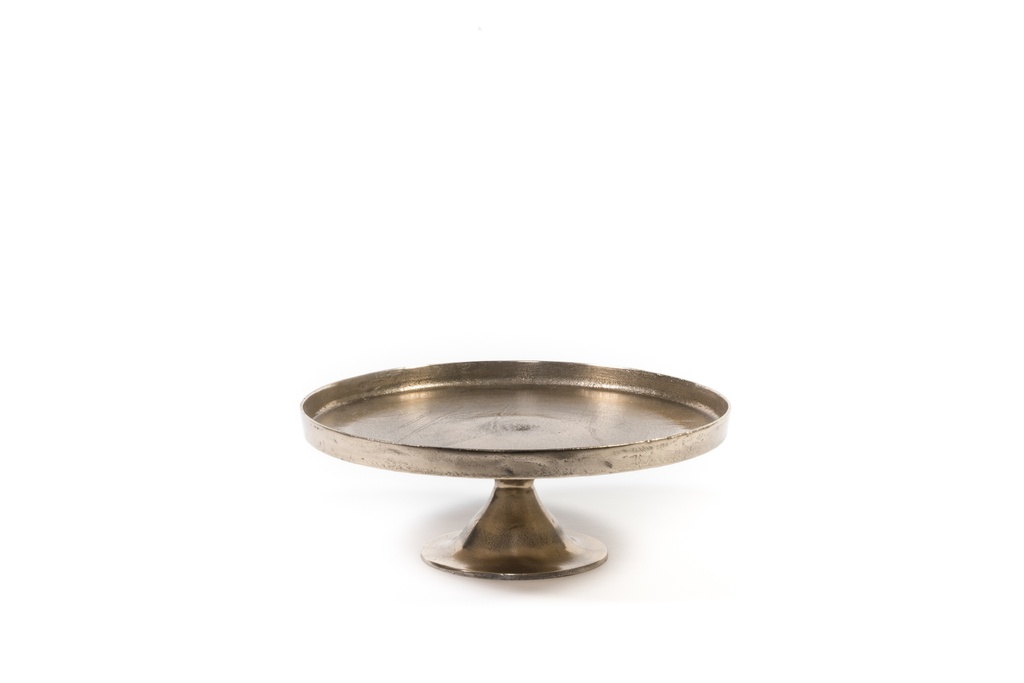 Plate on base - rough aluminium - dark copper - Ø 50x18,5cm - p/1/1