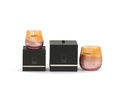Scented candle bowl with pink to orange design - Ø12x11cm - 1 - int. cot. - p/4