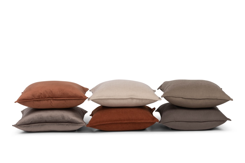 Cushion Velvet Fabric Brown 45cm x 45cm  1/1