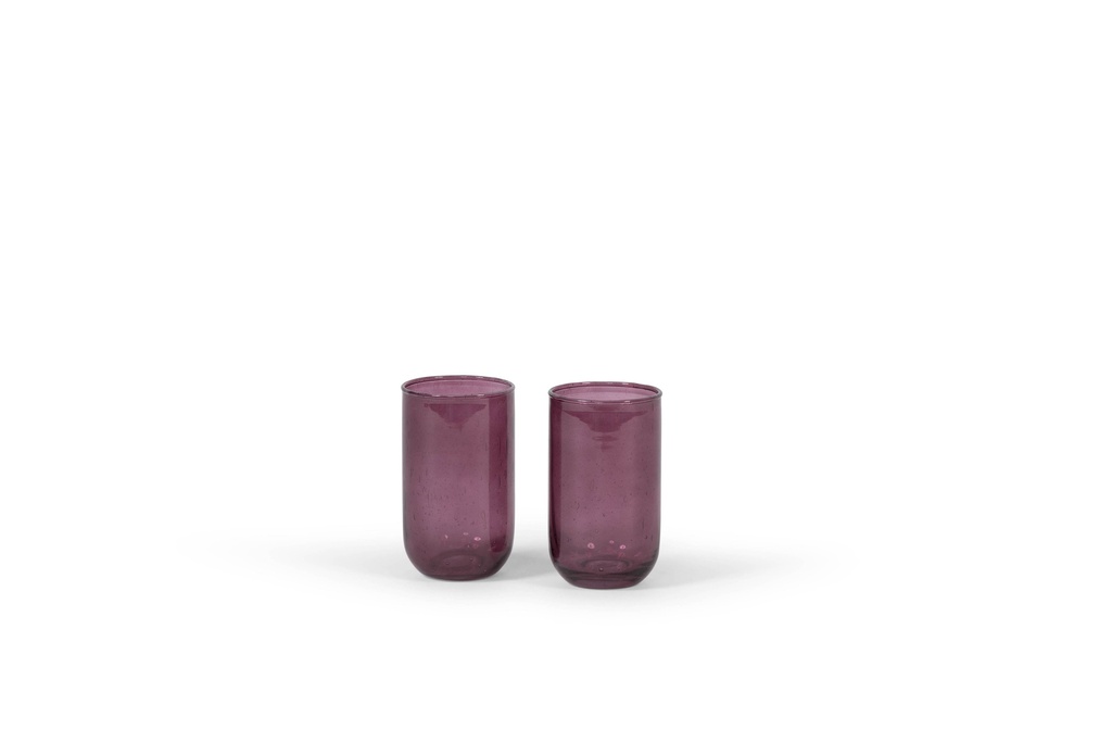 Tlight holder - glass - purple - Ø6,5x11,5cm - p 6/36