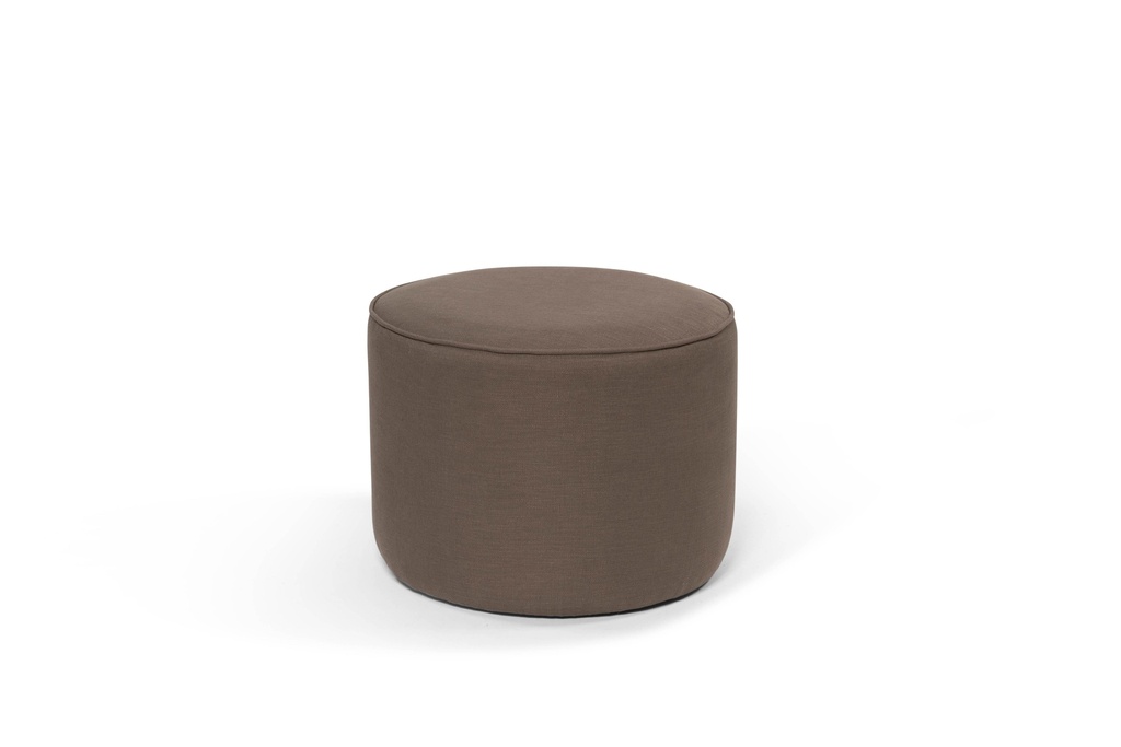 Pouf - linen fabric - ADMIRAL042- brown - big - Ø 55x40cm - p/1/1
