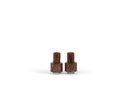Thick reddish brown vase on base - small - Ø10x18cm - p/4/1