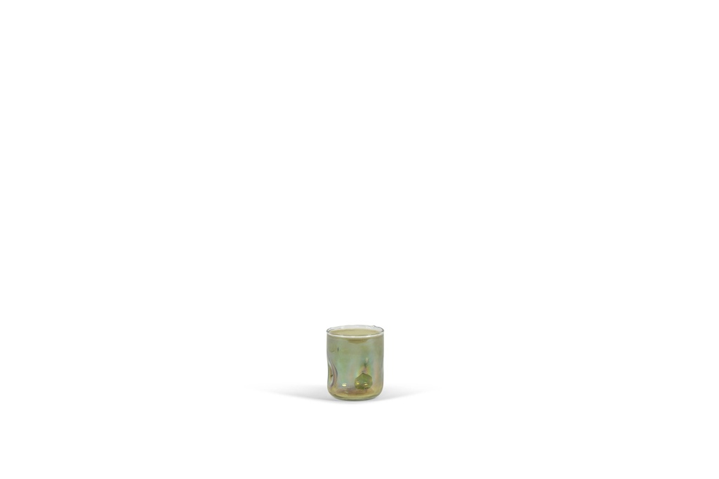 Theelight organic luster - glass - green - Ø 8x9cm - 6/24