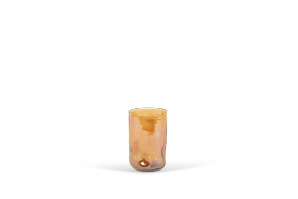 Theelight organic luster - glass - orange - Ø 14x20cm - 2/8