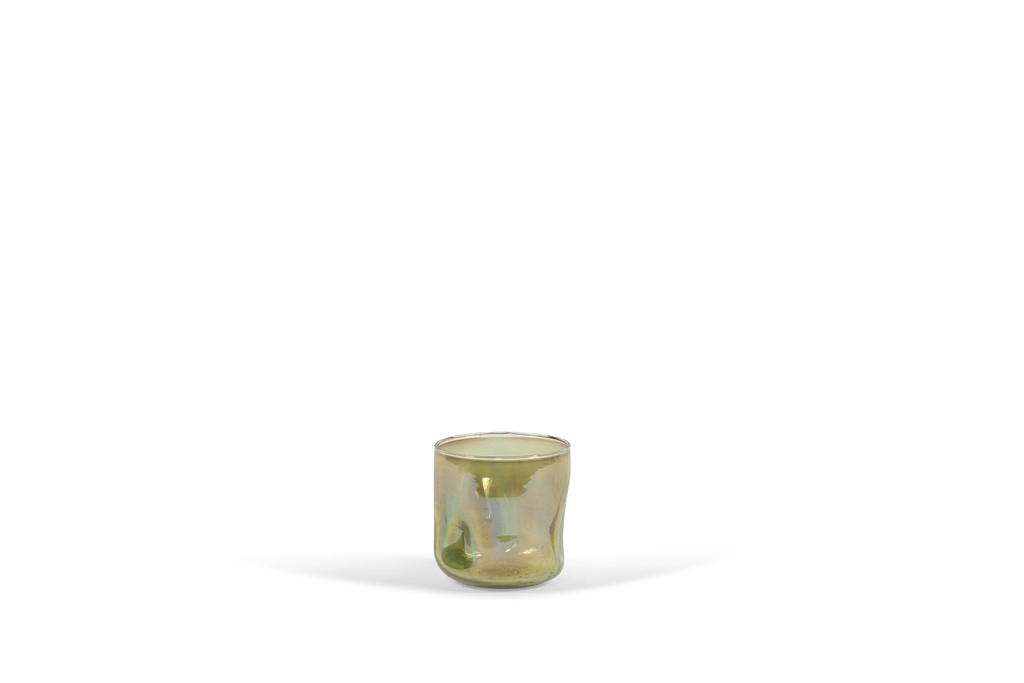 Theelight organic luster - glass - green - Ø 14x14cm - 4/12