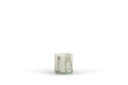 Thick votive cylinder Lava finish - glass - amber brown - Ø 14x15cm - p/4