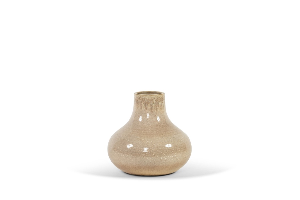 Bottle glazed - terracotta - beige - Ø 33x30cm - p/1/1