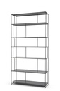 Standing rack with 7 shelfs - metal - matt black - 110x35,5x216cm - p/1/1