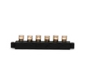 TLightholder with 6 glasses (DCGI574) incl.- wood & glass - black mat brushed + smoke - 59X9X6,5cm - p 2