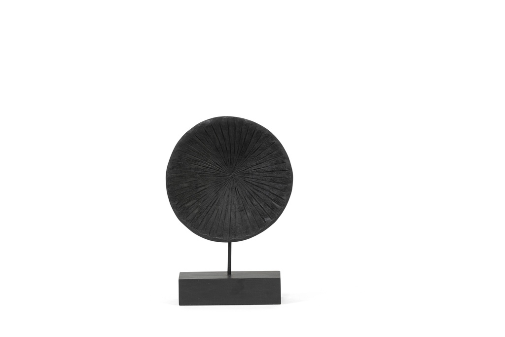 Ornament disk - wood - black mat brushed - Ø30x44cm - p 2