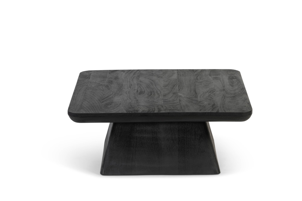 Brushed square coffe table - mango wood - black - 80x80x32cm - p/1/1