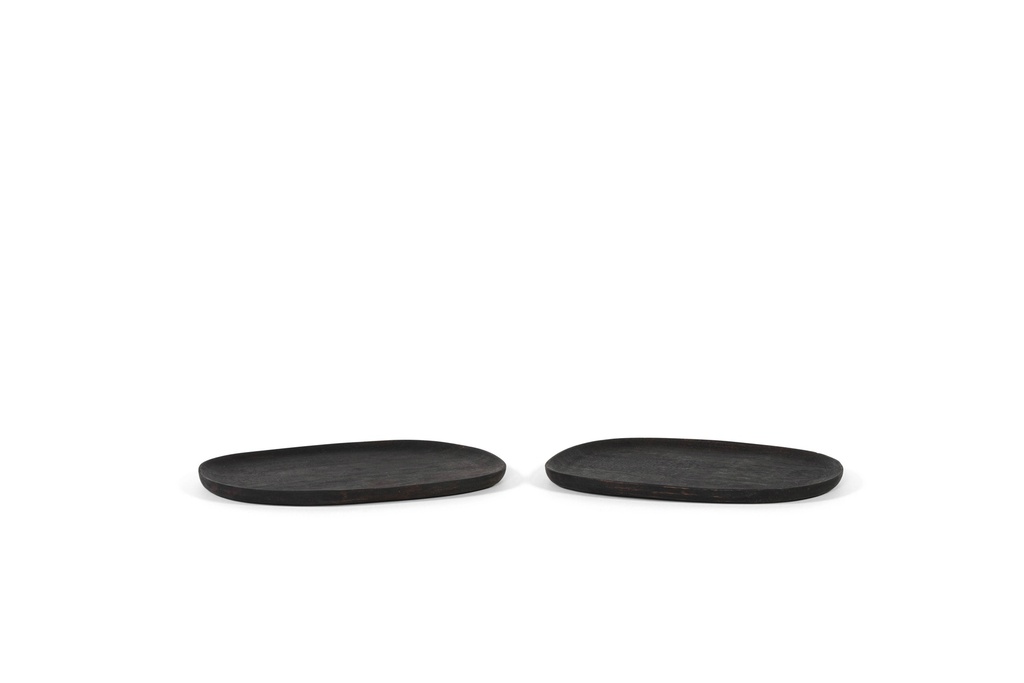 Wooden organic plate blacked oiled acacia big- 27x20x1,5cm - p2/8