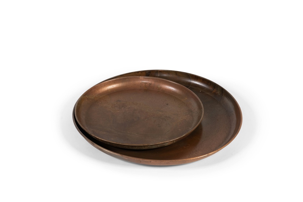 Tray copper patina - set of 2 - Ø51x3,5cm / Ø41x3,5cm - p1/4