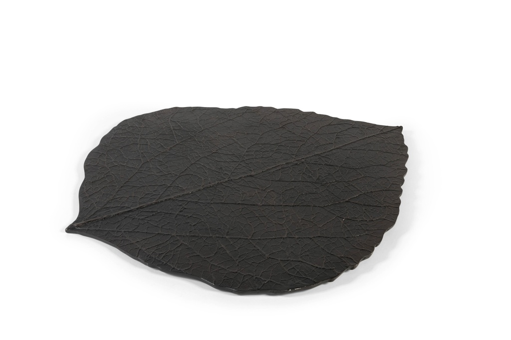 Leaf nerved as tray or as wallplate bronze - 76x69x2 - 1/1
