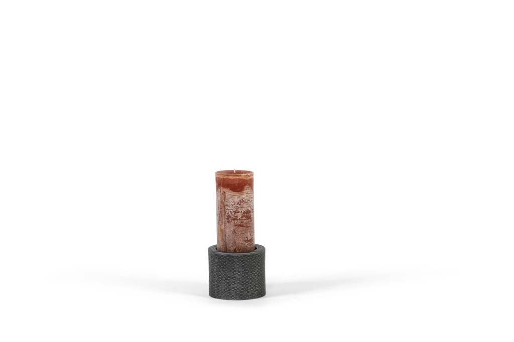 Candleholder knit texture for Ø8,6 - aluminium - graphite - Ø12,5x10cm - p 2
