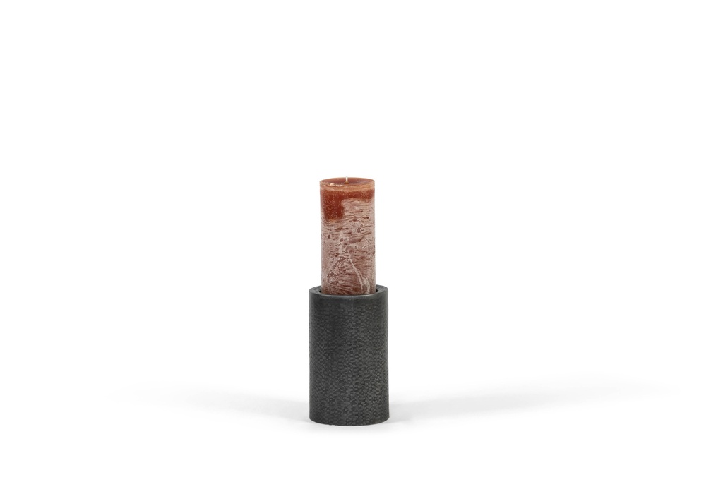 Candleholder knit texture for Ø8,6 - aluminium - graphite - Ø12,5x20cm - p 2