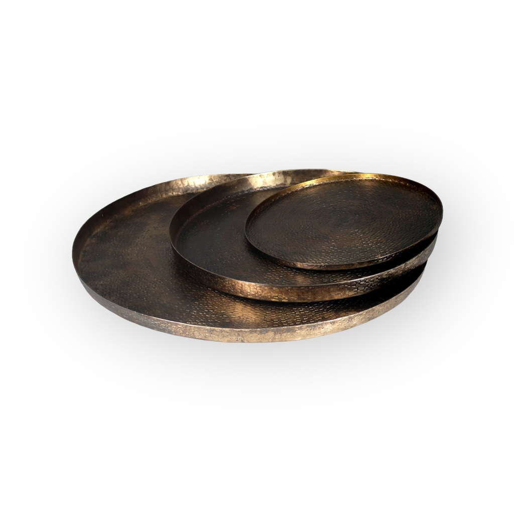 Plate knit texture - iron - rustic gold -  Ø61cm - p1/4