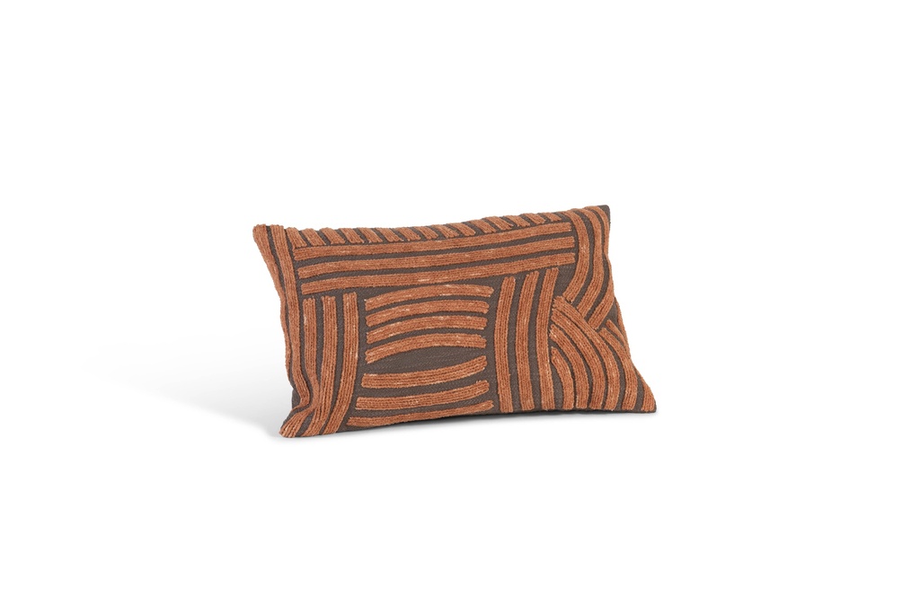 Cushion with filler - Cotton - Mushroom/burnt orange - 35x55cm - p/2