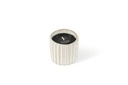 Flowerpot Bicolor White - Ø 15 x 14cm - outdoor candle -1 ext. coton wick - p/6