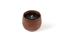 Flowerpot Glazed Bicolor Orange - Ø 20 x 17cm - outdoor candle -1 ext. coton wick - p/4