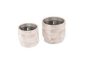 Flowerpot Light brown Small - Ø 14 x 13cm - outdoor candle -1 ext. coton wick - p/6