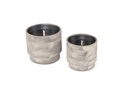 Flowerpot Dark brown Big - Ø 17 x 15 cm - outdoor candle -1 ext. coton wick - p/6