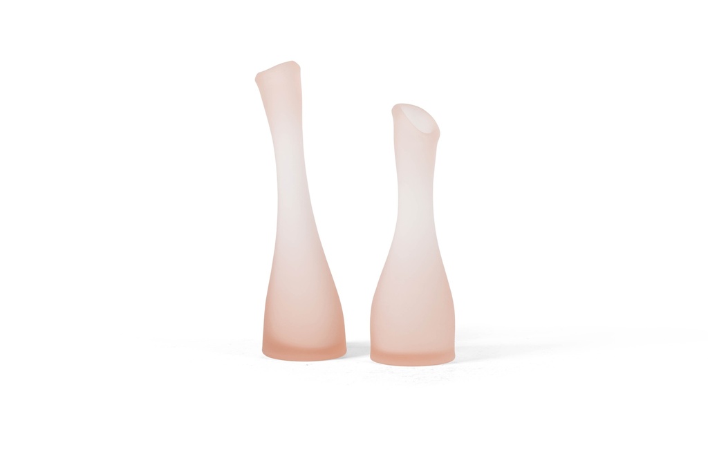 MOUTHBLOWN ORGANIC SOLIFLOWER MATT Ø7,5cm X 19cm - 6/18- SMALL - SALMON