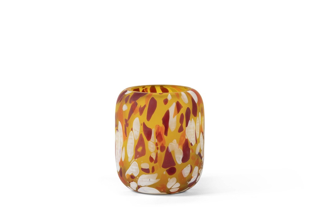 MOUTHBLOWN VASE YELLOW MULTI MATT Ø21cm X 23cm - 1/1 - MEDIUM - YELLOW & MULTI COLORS