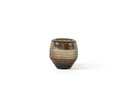 Mouthblown ribbed cutted vase small - smoke - Ø20 x 21cm - p 1/1