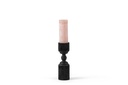 CANDLEHOLDER BLACK MATT BRUSHED WOOD - SMALL - Ø10x29,5cm - p/2/8