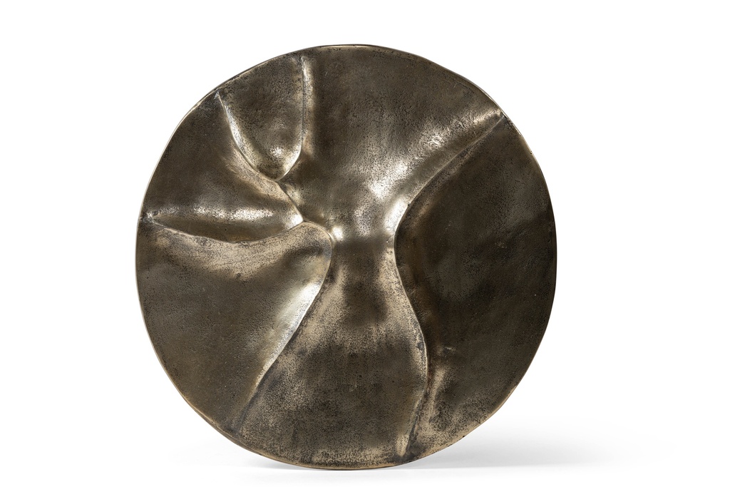 WALL ART ROUND ROUGH ANTIQUE GOLD - BIG - Ø55X5cm - p/1/3
