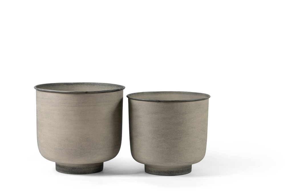 Planter texture beige antique set of 2 - Ø38 x 35 / Ø41 x 38cm - p 1/1