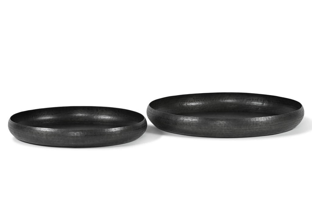 Bowl texture - graphite - set of 2 - Ø45x6cm/Ø54x6cm - p/1/2