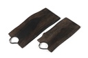 Wooden live edge rectangular plate blacked with leather handle set of 2 small + 2 big - 40 x 20 x 1.5 / 50 x 25 x 1.5 - p 1/2