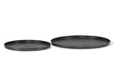 Plate texture XL graphite - set of 2 - Ø47x2,5cm/Ø61x2,5cm- p/1/4