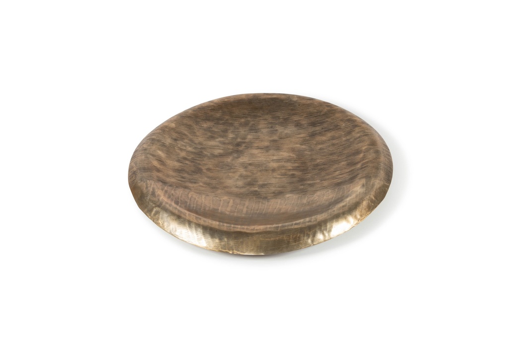 Wall plate antique gold - metal - big - Ø 60cm - p/1