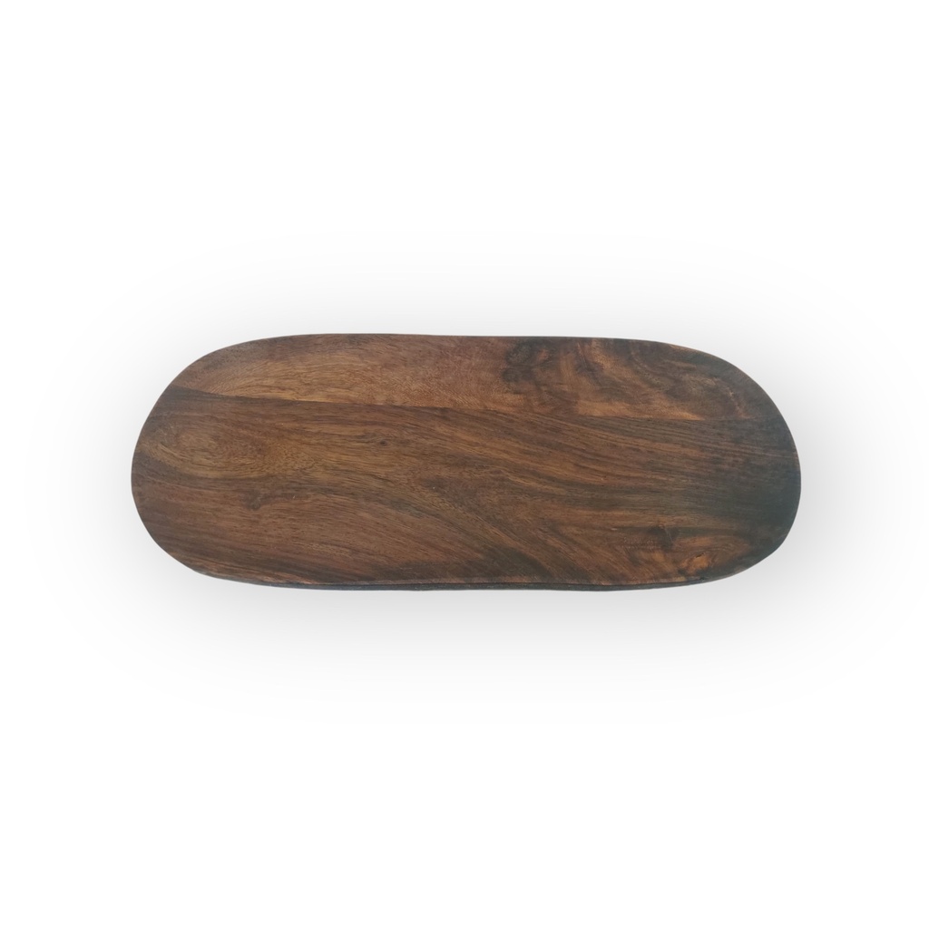 Wooden long tray natural oiled sheesham medium - 30x12x1,5cm - p2/8