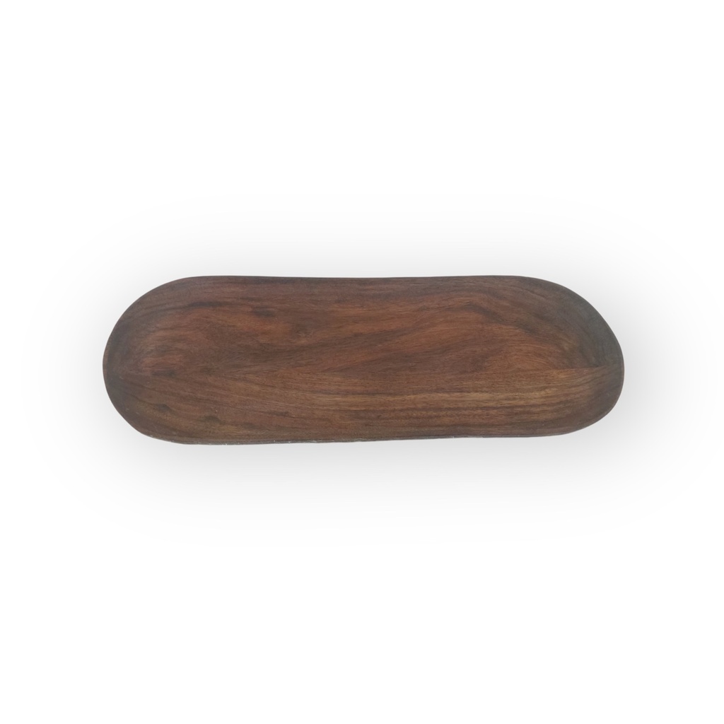 Wooden long tray natural oiled sheesham big - 40x14x1,5cm - p2/8