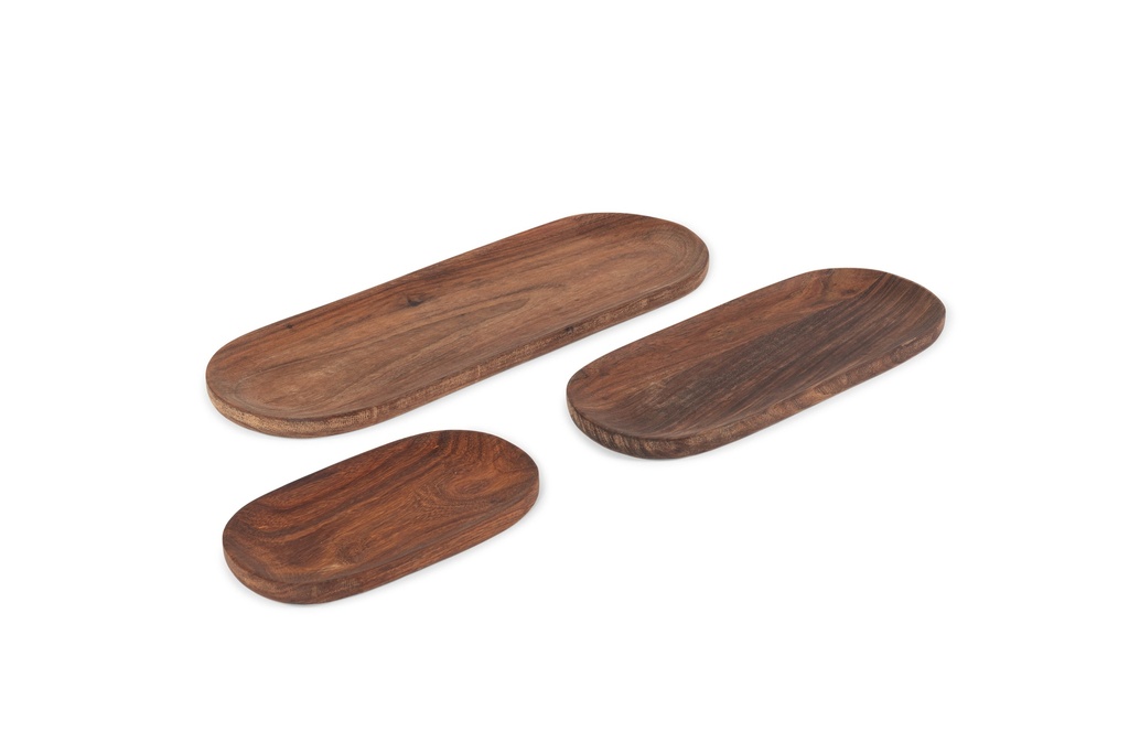 Wooden long tray natural oiled sheesham big - 40x14x1,5cm - p2/8