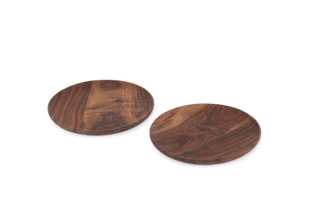 Wooden coaster natural oiled sheesham big - Ø18 x 0.11cm - p 4/36