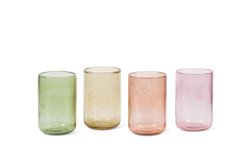 Vase bubble set of copper/gold/green/pink - Ø13 x 20cm - 1 set /1set