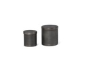 Box bindi design with cover - high - black - set of 3 - Ø15x15cm - Ø12x12cm - p/1/36