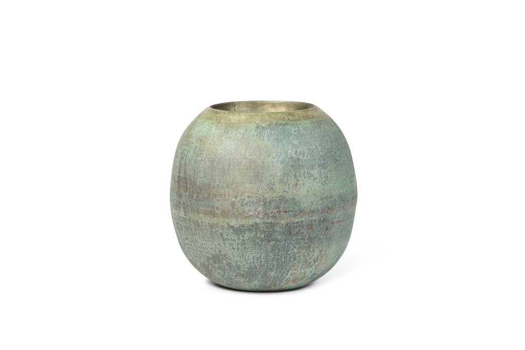 Planter boll brass patina large - Ø53x48 - p/1/1